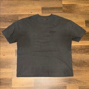 All Saints Black Short Sleeve Tee Relaxed Fit